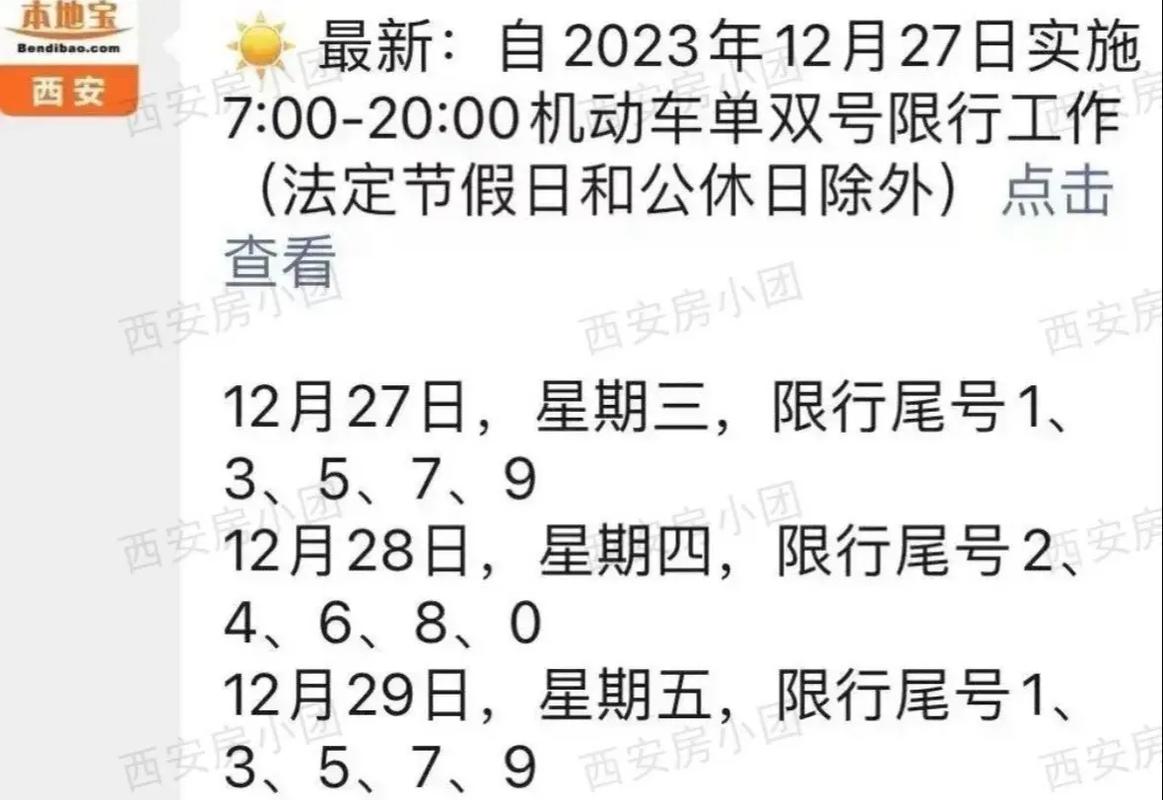 西安今天限号、西安今天限号几点到几点结束-第8张图片