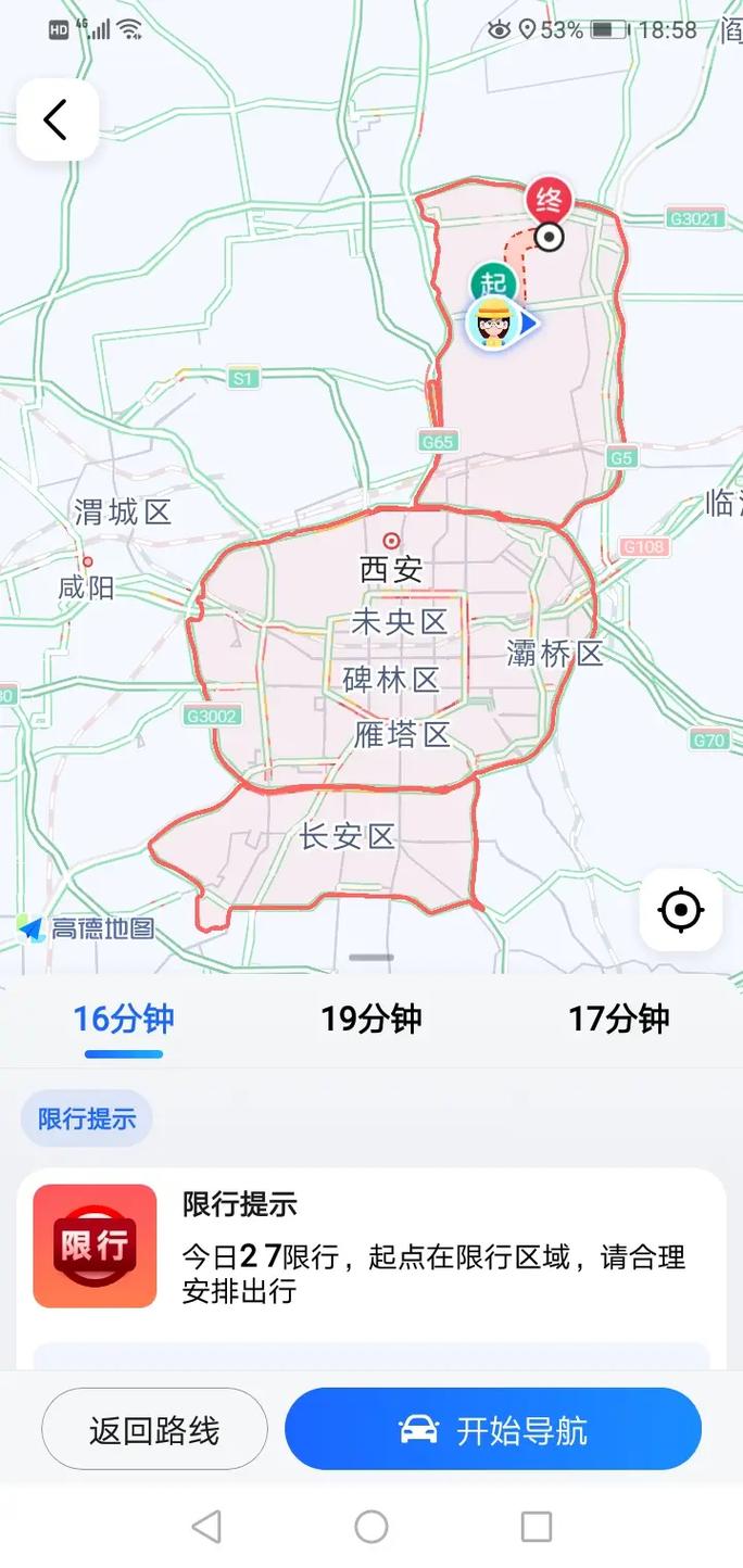 西安限行范围-西安限行范围区域地图-第2张图片