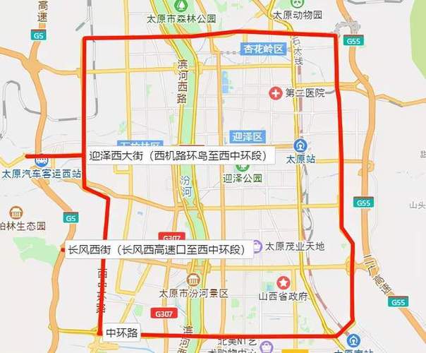 太原货车限行区域地图-太原货车限行路段-第2张图片