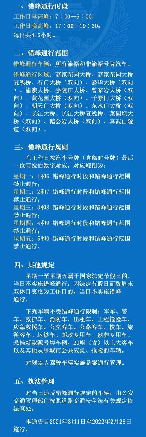 重庆今日限号、重庆今日限号限行车尾号是多少-第5张图片