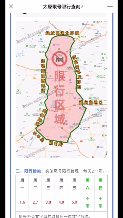 太原限行最新通知(太原限行最新通知2023年12月)-第2张图片