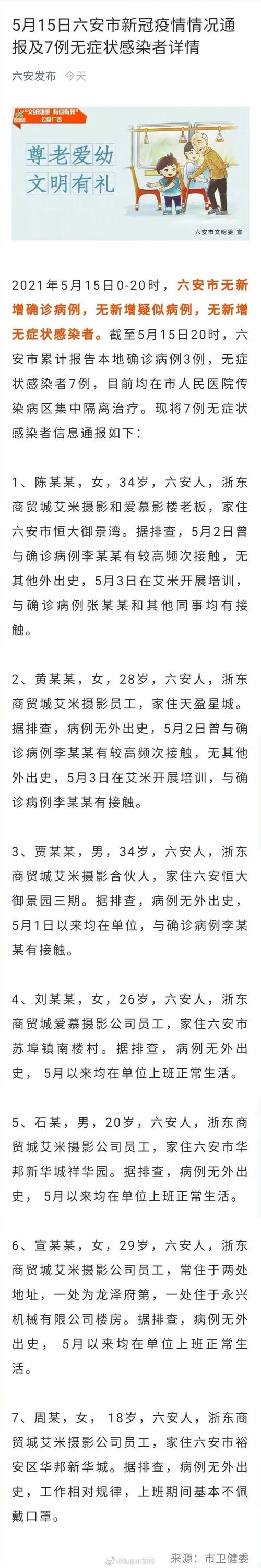 安徽6人疫情、安徽感染疫情-第3张图片