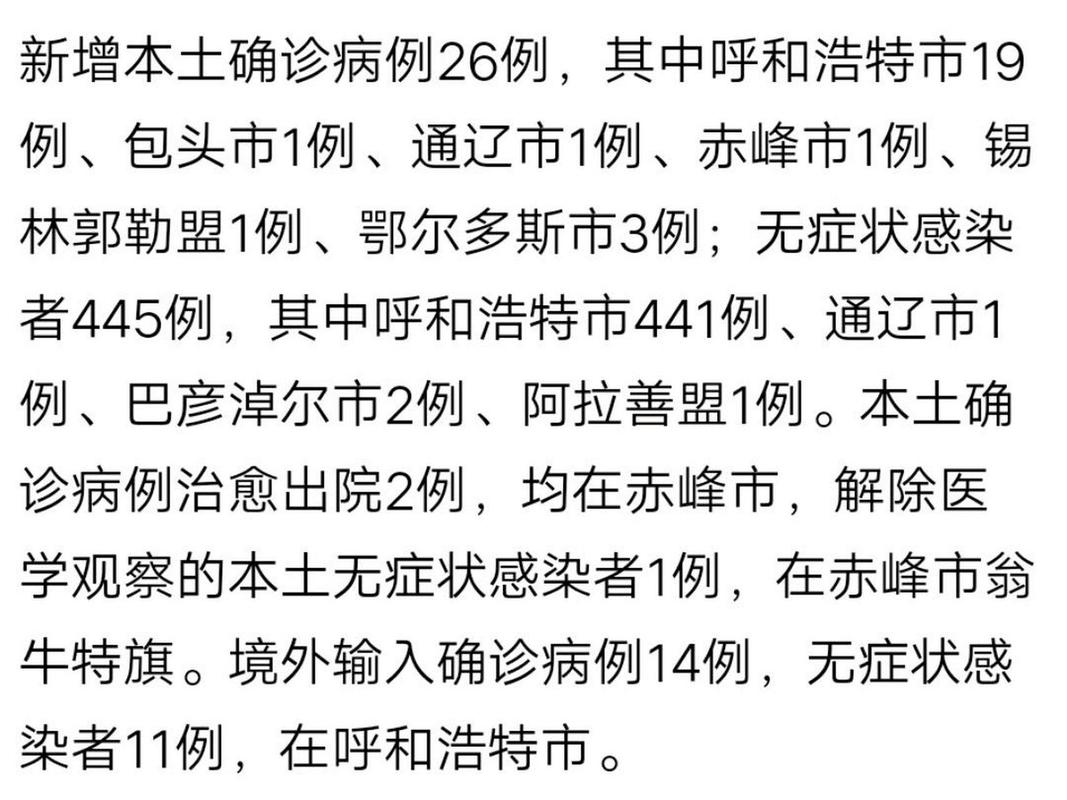 内蒙古最近有疫情吗-内蒙古最近有没有新型冠状病毒-第4张图片