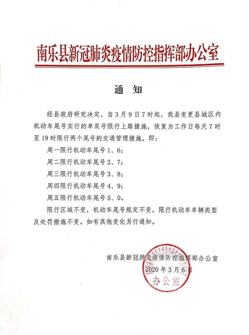 南乐县1月4号限行措施、南乐限号2021最新限号4月-第5张图片