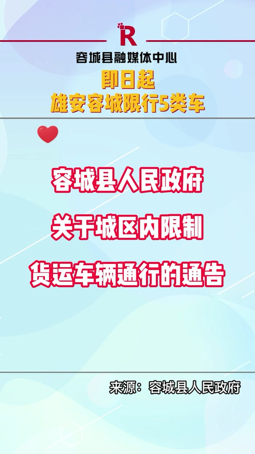 容城限行限号新规则时间、2021年容城限行吗-第2张图片