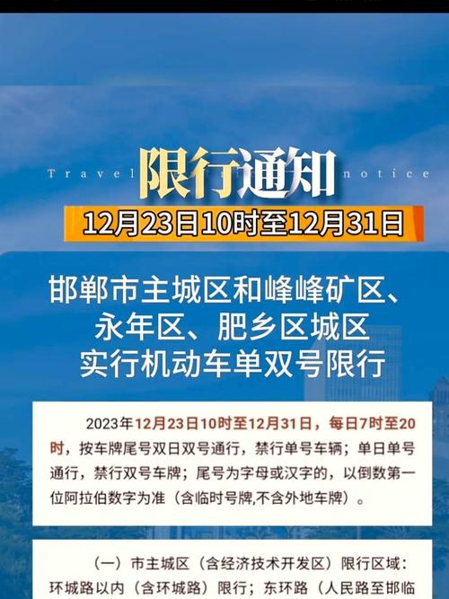 邯郸车限号限行范围、邯郸车辆限号限行区域-第2张图片